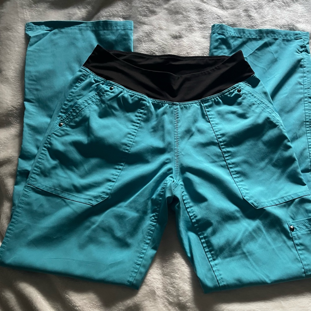 Healing Hands Turquoise Scrub Pants
